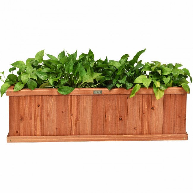 3 Feet x 3 Inch Wooden Decorative Planter Box/Brown