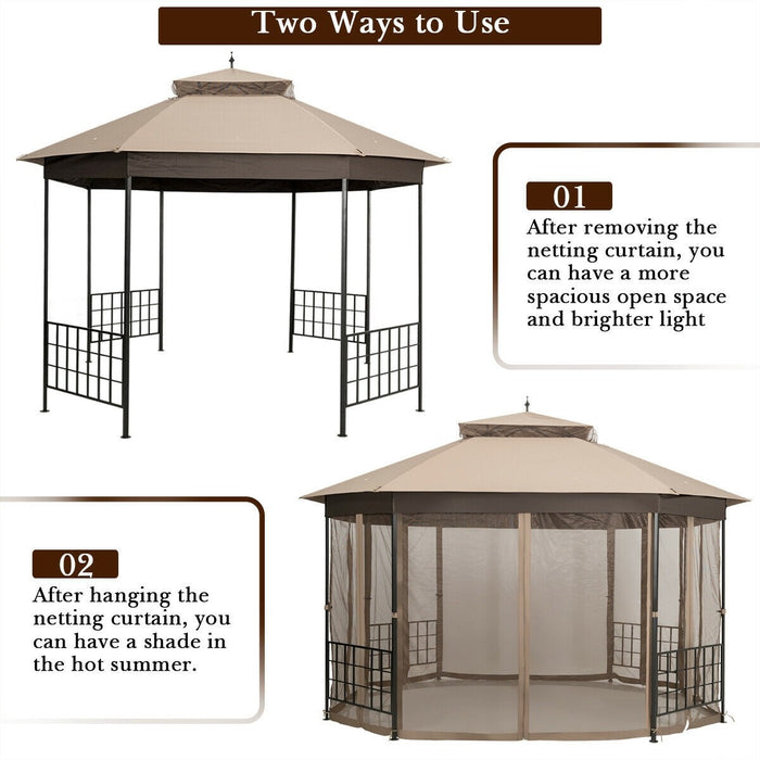 10’x 12’ Octagonal Patio Gazebo - Cool Stuff & Accessories