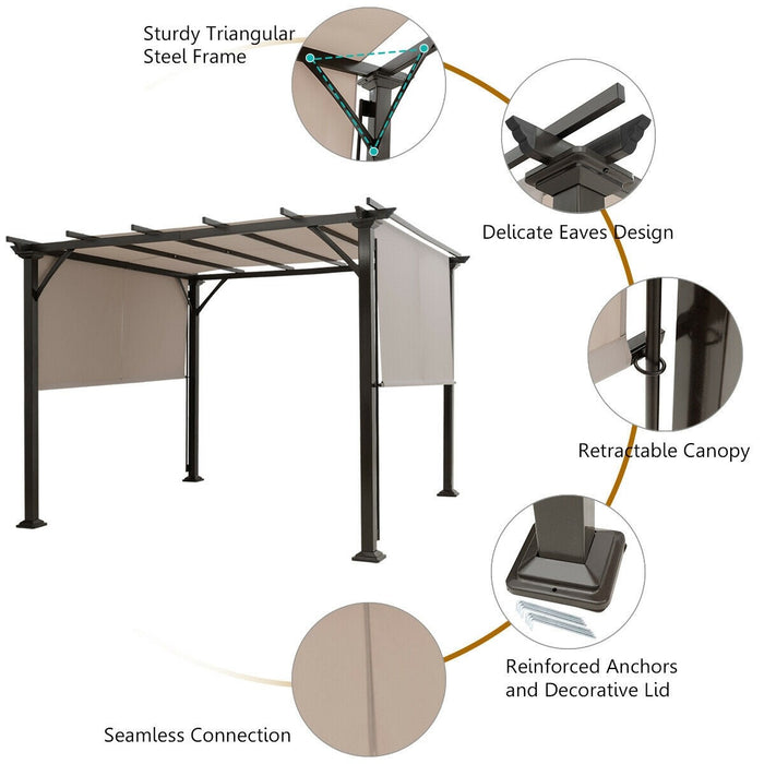 10' x 10' Metal Frame Patio Furniture Shelter - Cool Stuff & Accessories