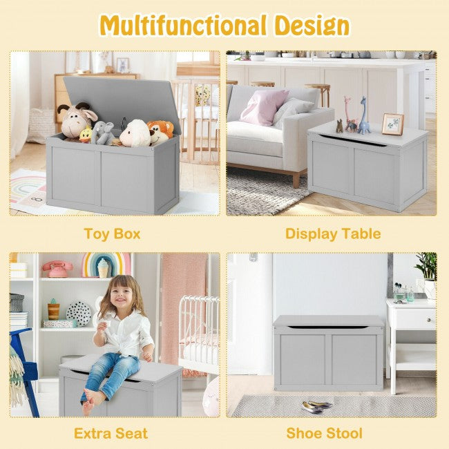 Wooden Chest Organizer Toy Storage Box/Grey