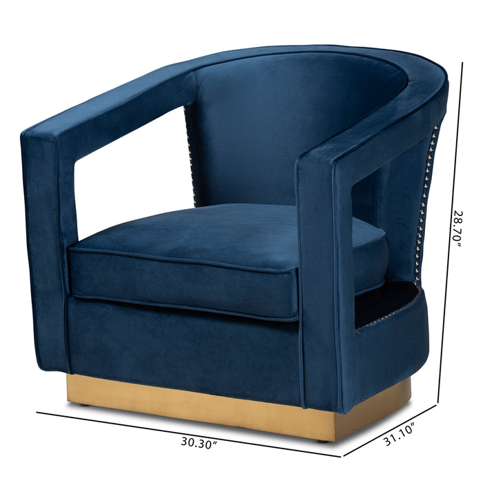 Neville Fabric Armchair / Navy Blue - Cool Stuff & Accessories