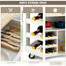 Kitchen Cart with Rubber Wood Top 3 Tier Wine Racks 2 Cabinets/White - Cool Stuff & Accessories