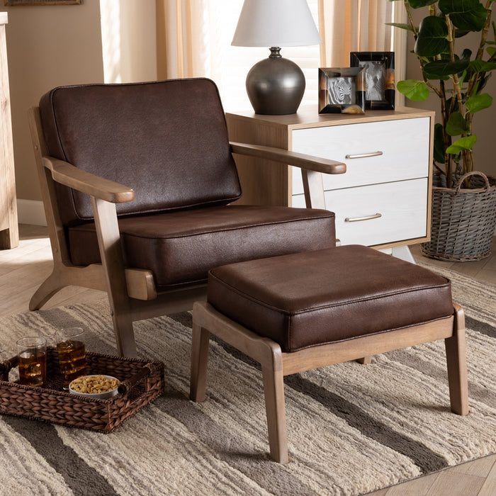 Sigrid 2-Piece Brown Armchair - Cool Stuff & Accessories