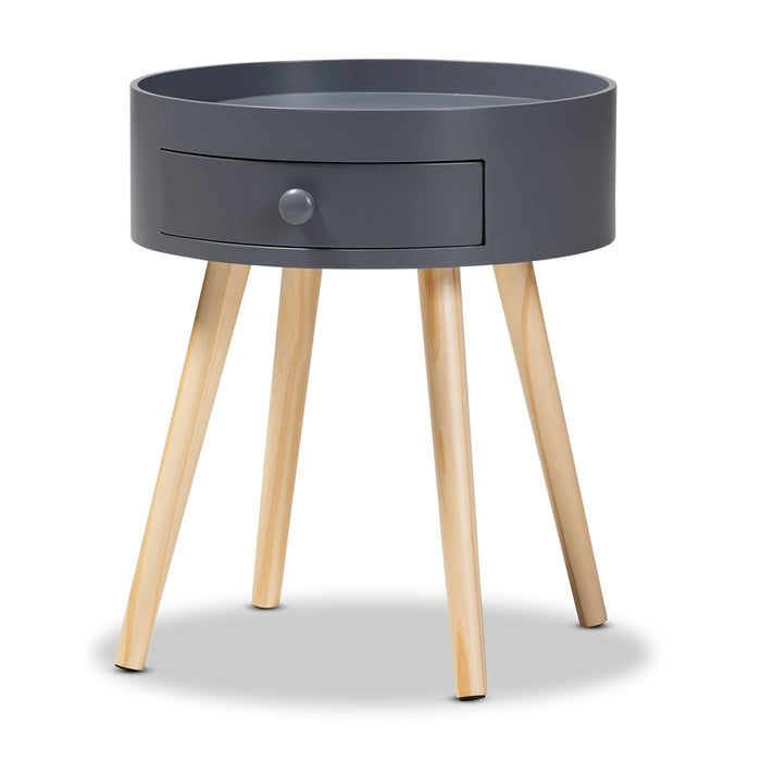 Jessen Gray Mid Century Nightstand - Cool Stuff & Accessories