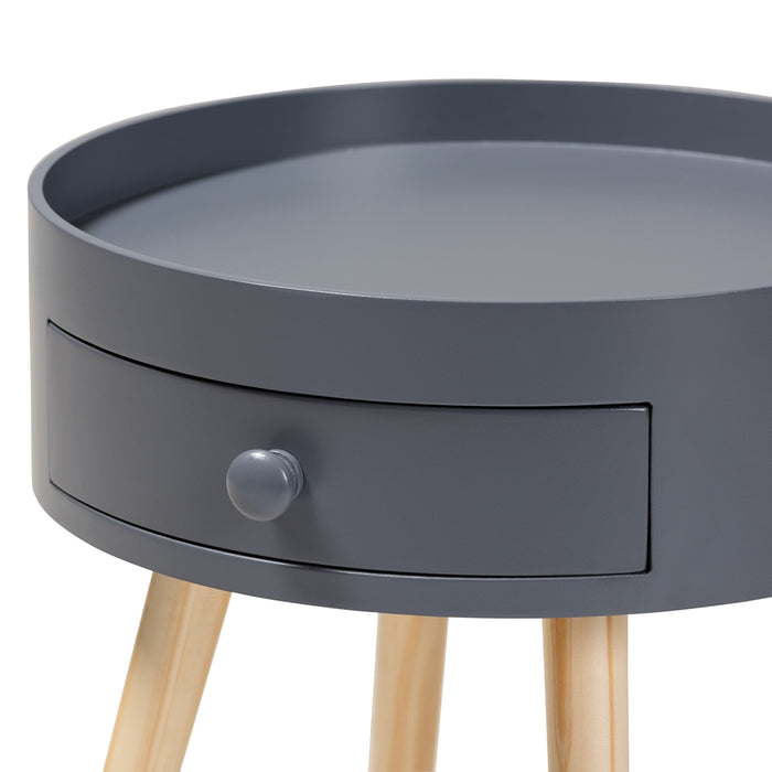 Jessen Gray Mid Century Nightstand - Cool Stuff & Accessories
