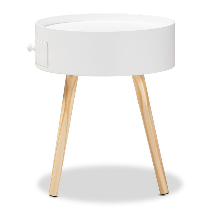 Jessen White Mid Century Nightstand - Cool Stuff & Accessories
