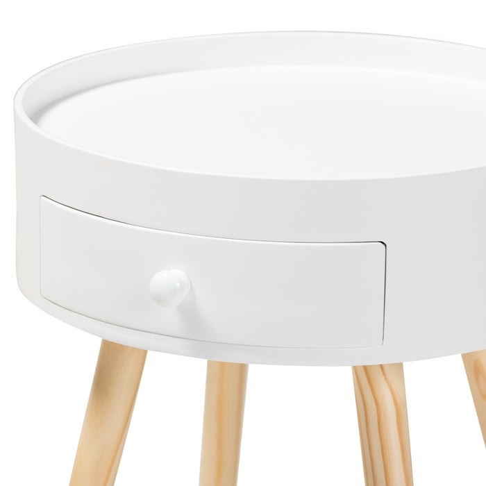 Jessen White Mid Century Nightstand - Cool Stuff & Accessories
