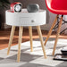 Jessen White Mid Century Nightstand - Cool Stuff & Accessories