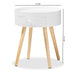 Jessen White Mid Century Nightstand - Cool Stuff & Accessories