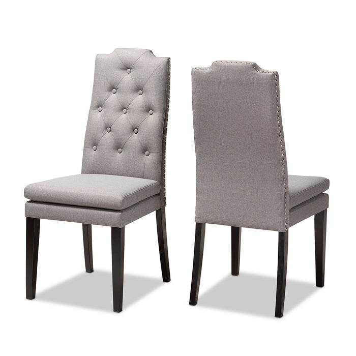 Dylin Faux Leather Dining Chair Grey