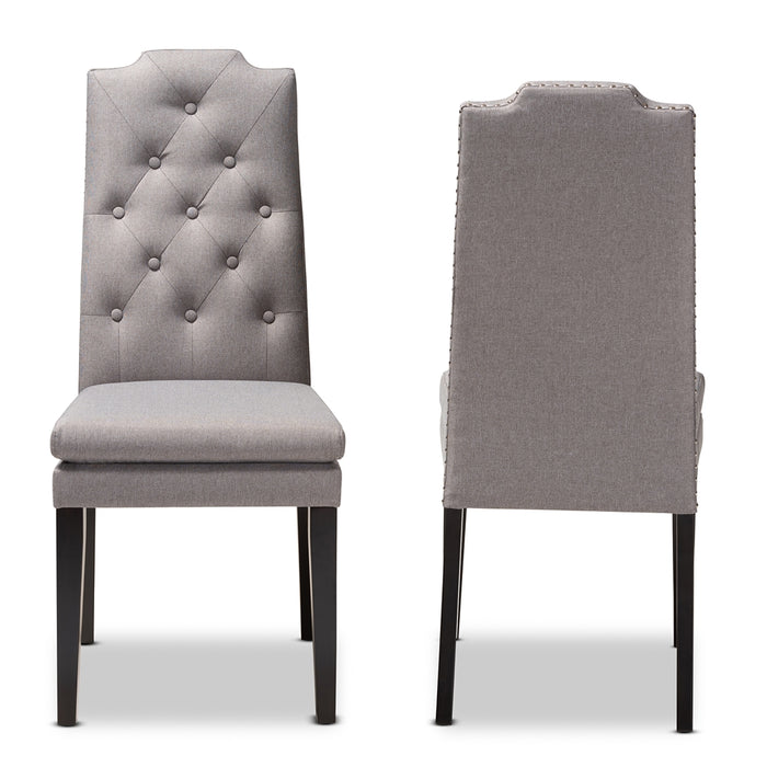 Dylin Faux Leather Dining Chair Grey