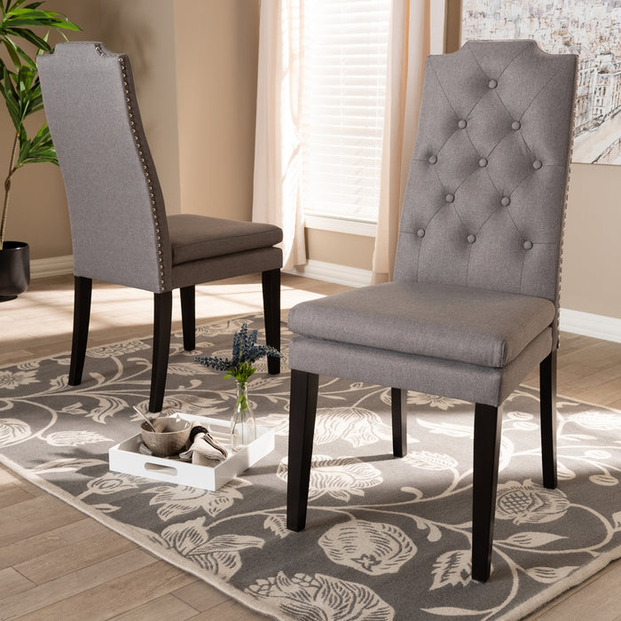 Dylin Faux Leather Dining Chair Grey