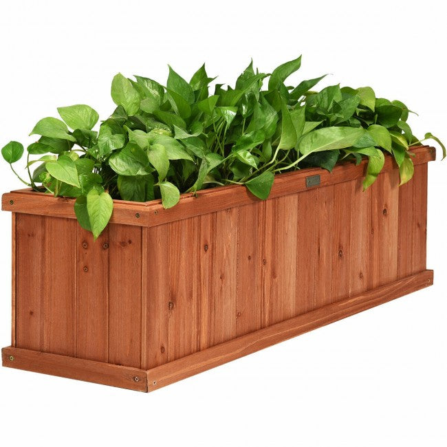 3 Feet x 3 Inch Wooden Decorative Planter Box/Brown