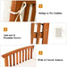 4PCS Patio Solid Wood Furniture Set - Cool Stuff & Accessories
