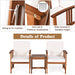 3PC Solid Wood Outdoor Patio Sofa Furniture Set - Cool Stuff & Accessories