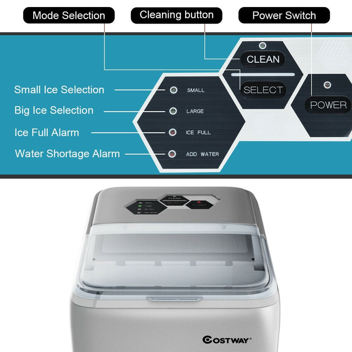 Portable Countertop Ice Maker Machine with Scoop