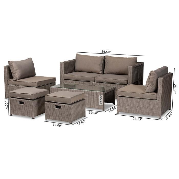 Haina Rattan 6 Piece Patio Set - Cool Stuff & Accessories
