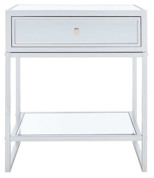 Cyra 1 Drawer Mirrored Accent Table