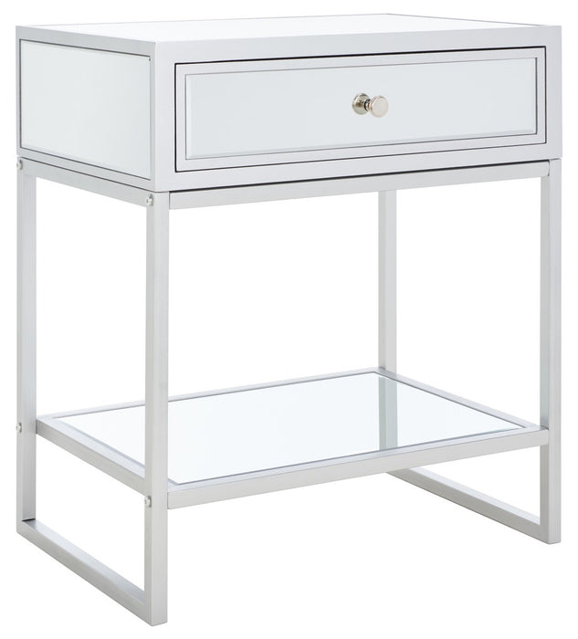 Cyra 1 Drawer Mirrored Accent Table