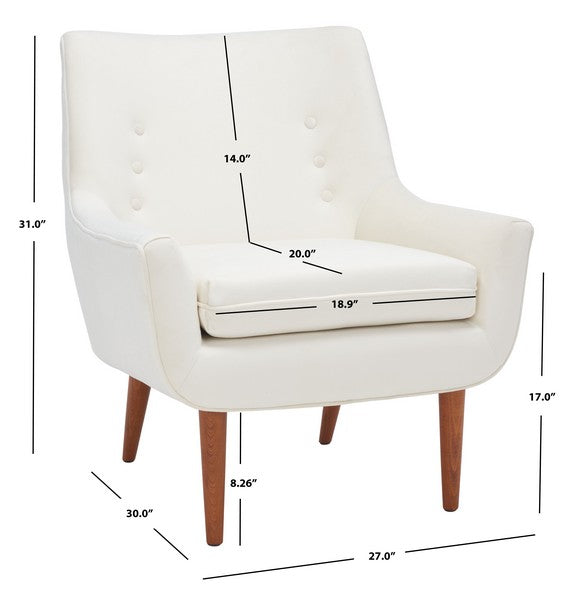 Amina Accent Chair/Cream