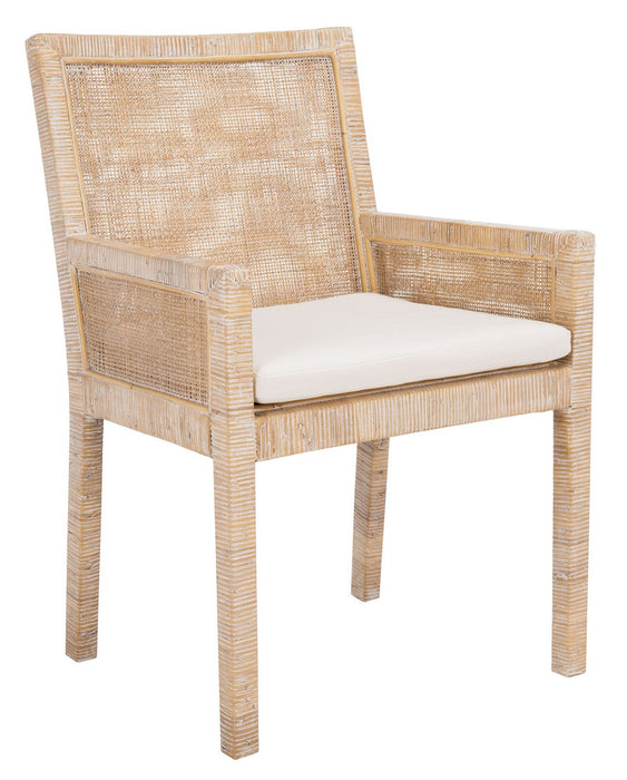 Sarai Accent Chair W/ Cushion /Grey White Wash - Cool Stuff & Accessories