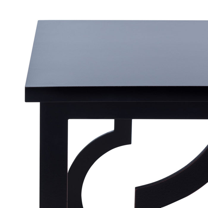 Milo Trellis Gold Leaf End Table/Black