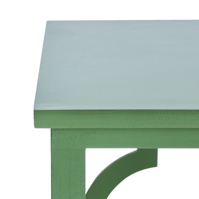 Milo Trellis Gold Leaf End Table/Green