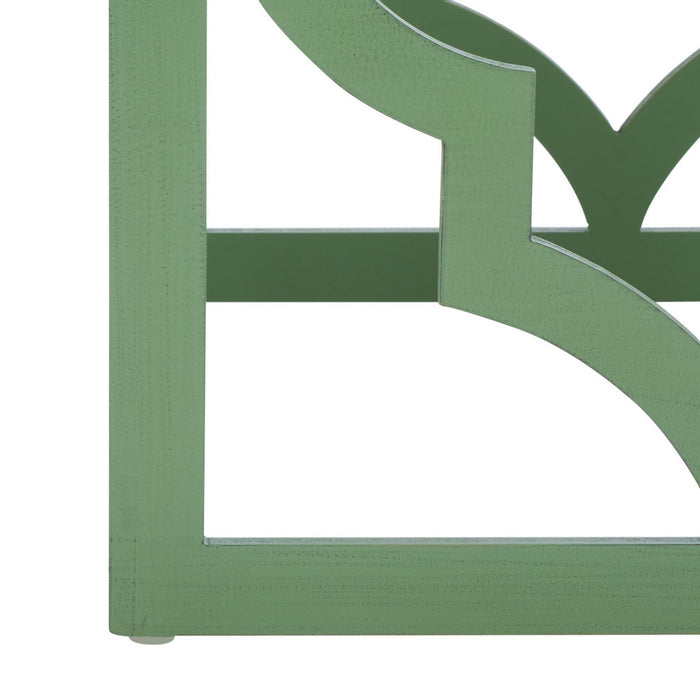 Milo Trellis Gold Leaf End Table/Green