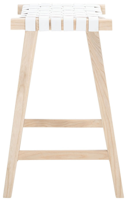 Abreu Rectangle Barstool/White