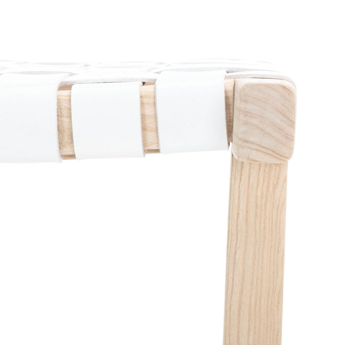 Abreu Rectangle Barstool/White