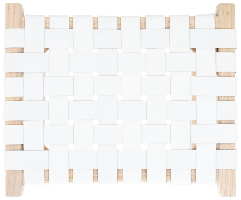 Abreu Rectangle Barstool/White