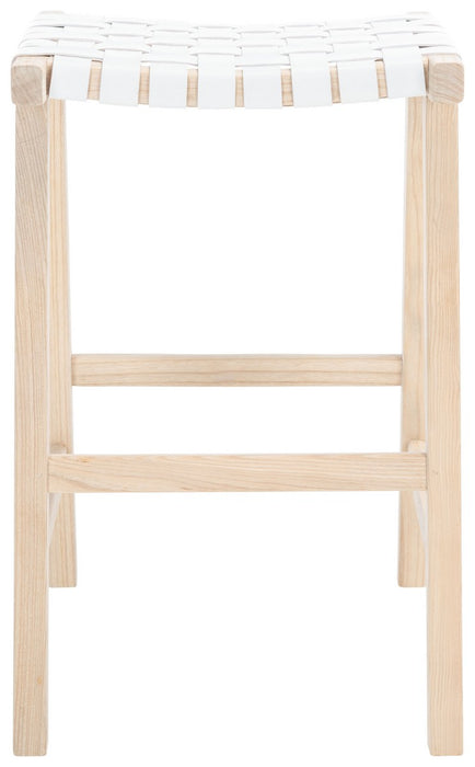 Abreu Rectangle Barstool/White