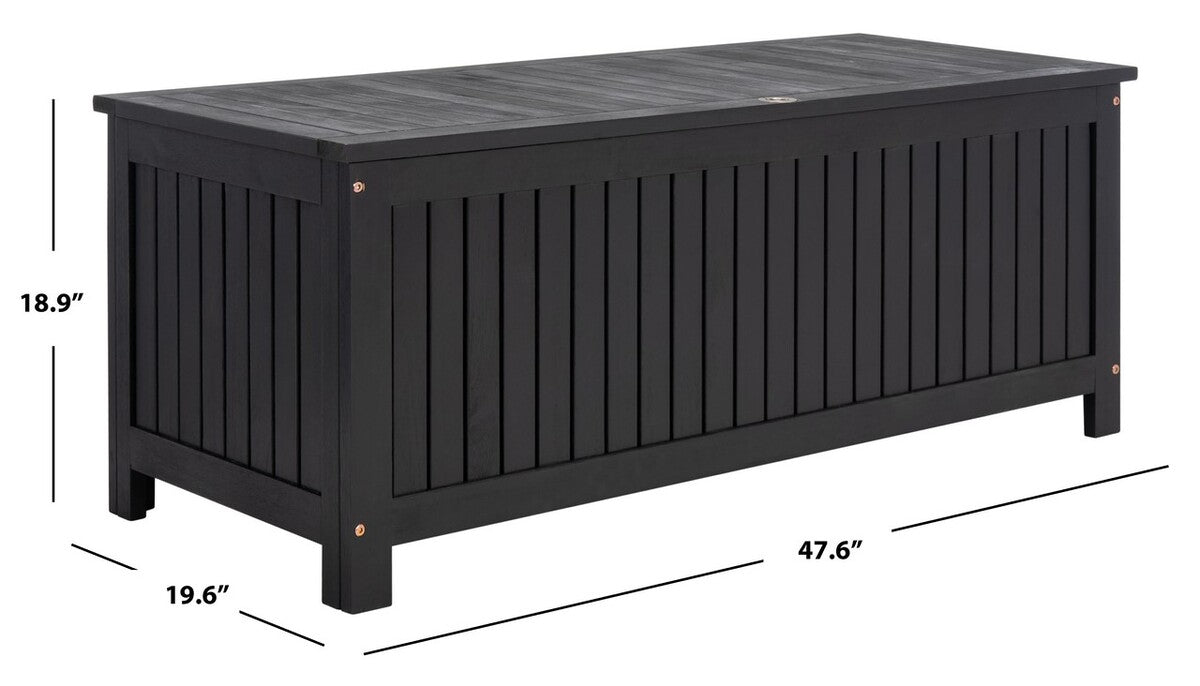 Abri 47.63 Inch L Cushion Box/Black