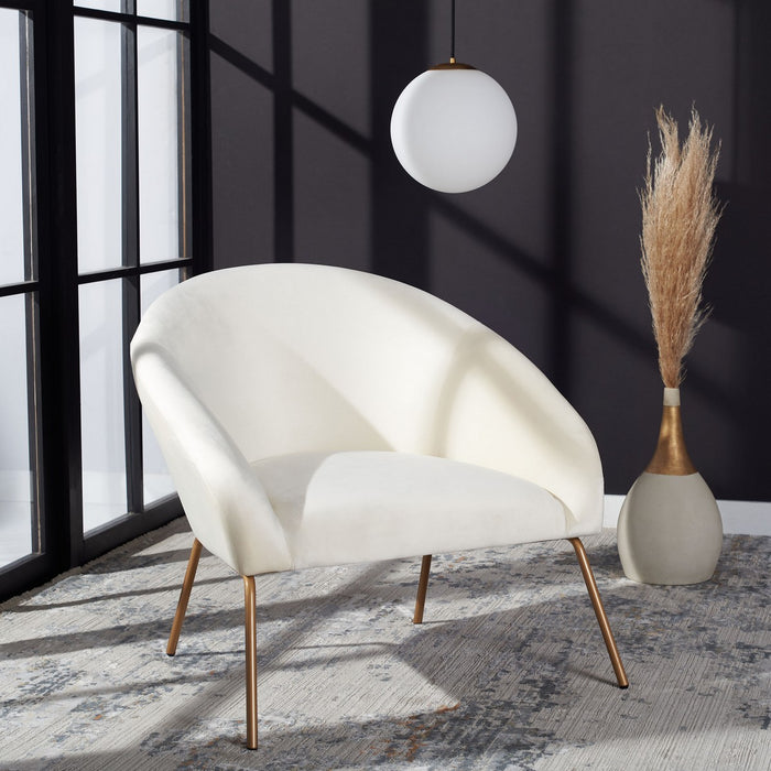 Mandi Velvet Accent Chair - Cool Stuff & Accessories