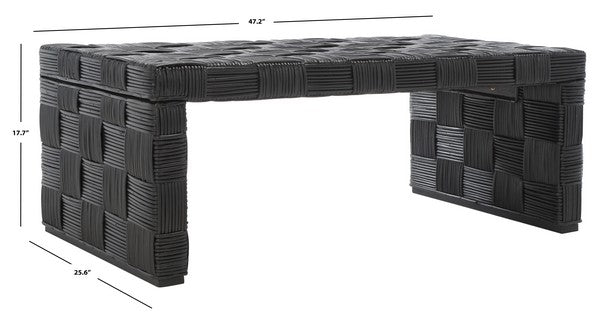 Adkin Rattan Coffee Table/Black Kubu