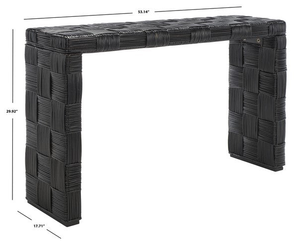 Adkin Rattan Console/Black Rattan