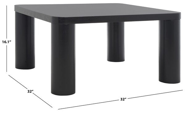Aldous Square Coffee Table/Black