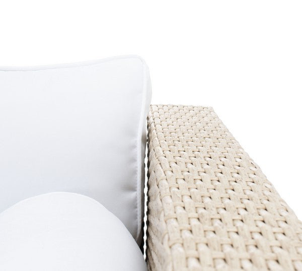 Analon Outdoor Sectional/ Beige White Cushion