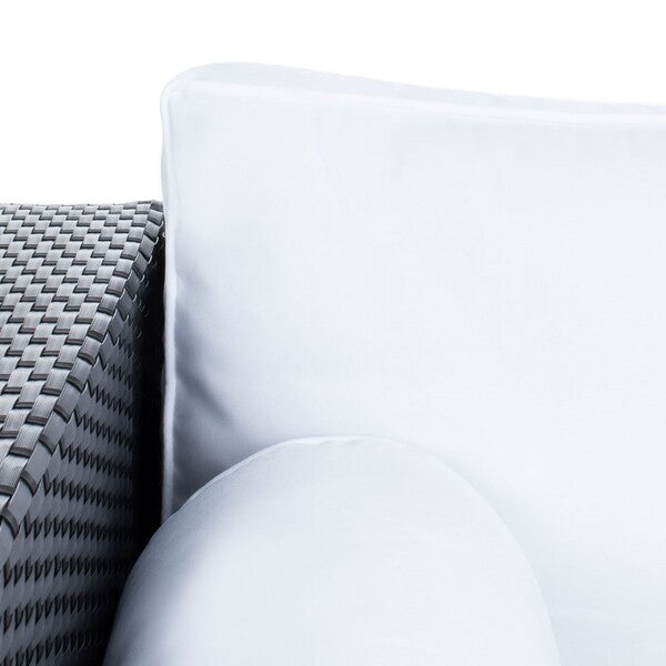 Analon Outdoor Sectional/Black White Cushion