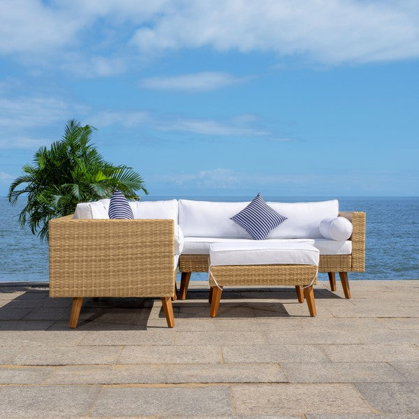Analon Outdoor Sectional/Natural White Cushion
