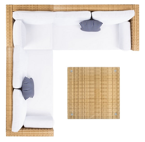 Analon Outdoor Sectional/Natural White Cushion