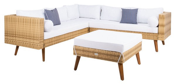 Analon Outdoor Sectional/Natural White Cushion