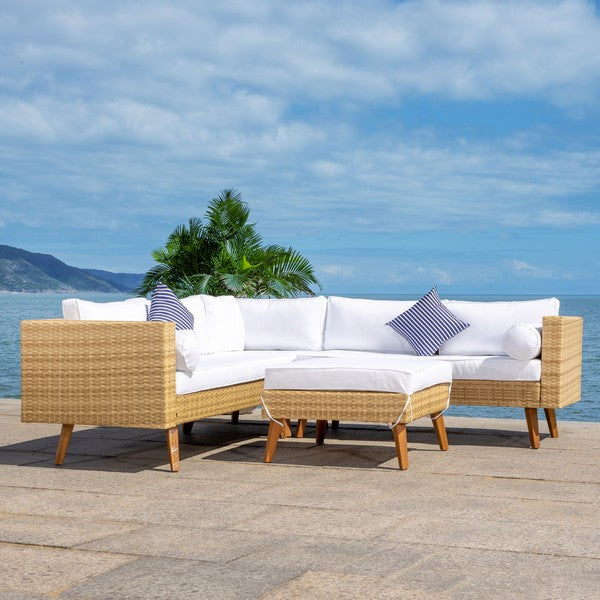 Analon Outdoor Sectional/Natural White Cushion