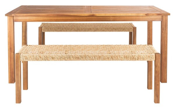 Aquina Dining Set/Light Brown