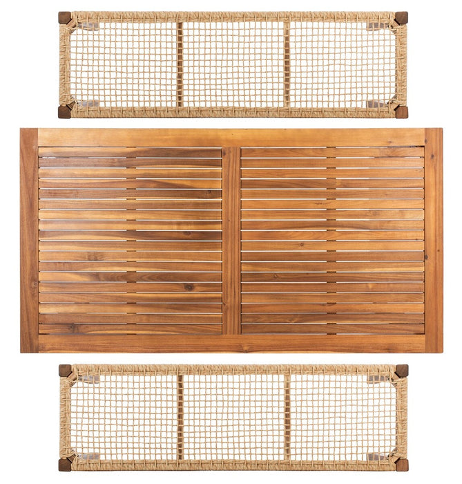 Aquina Dining Set/Light Brown