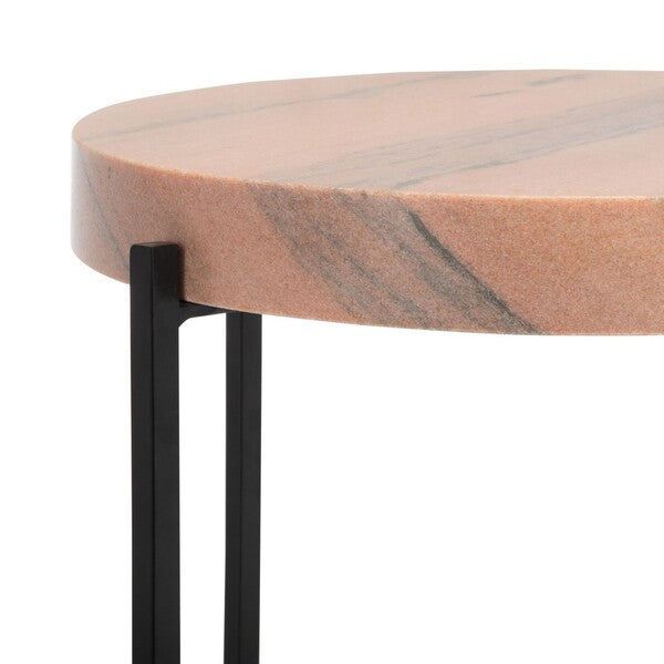 Azula Stone Top Accent Table/Burnt Orange Stone
