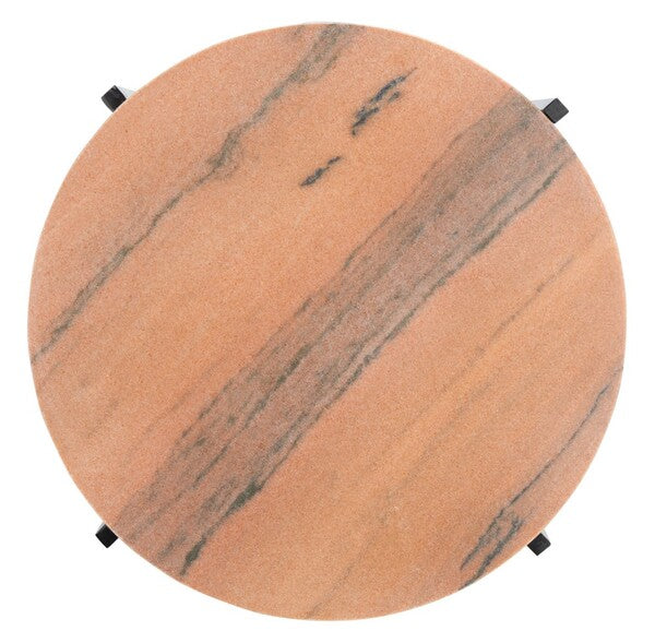 Azula Stone Top Accent Table/Burnt Orange Stone