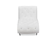 Pease White Faux Leather Upholstered Chaise Lounge - Cool Stuff & Accessories