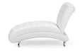 Pease White Faux Leather Upholstered Chaise Lounge - Cool Stuff & Accessories