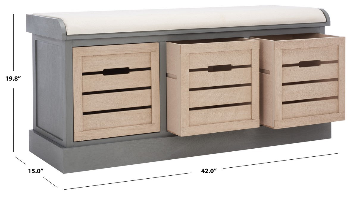 Briar 3 Drawer Cushion Bench